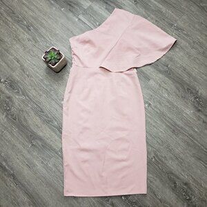 CBR One Shoulder Asymmetrical Bodycon Dress Sz L New With Tags